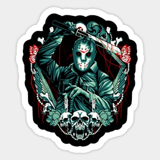 Hockey Mask Killer Sticker